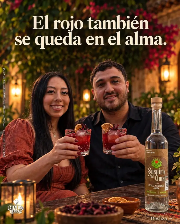Suspiro de Jamaica — cóctel con mezcal Suspiro del Alma